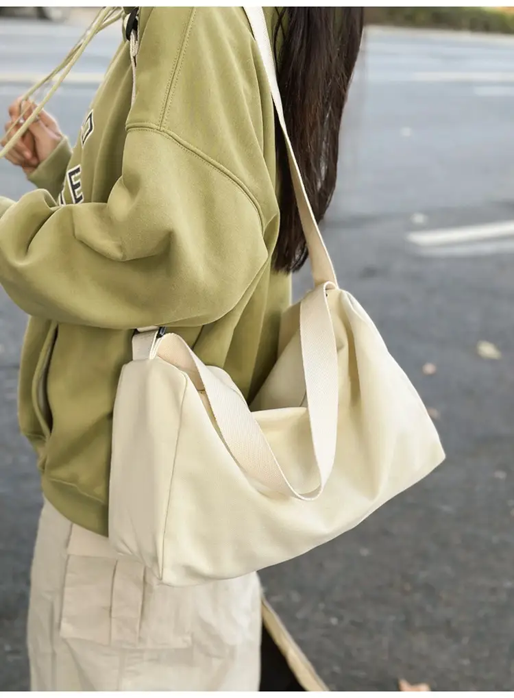 Canvas Large Capacity Satchel Crossbody Bag for Students — feature 13