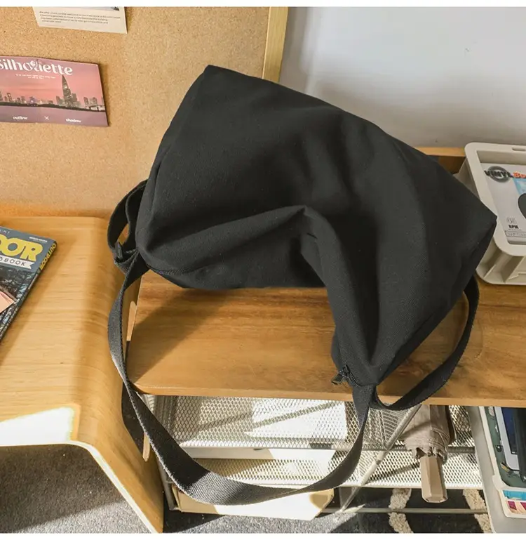Canvas Large Capacity Satchel Crossbody Bag for Students — feature 17