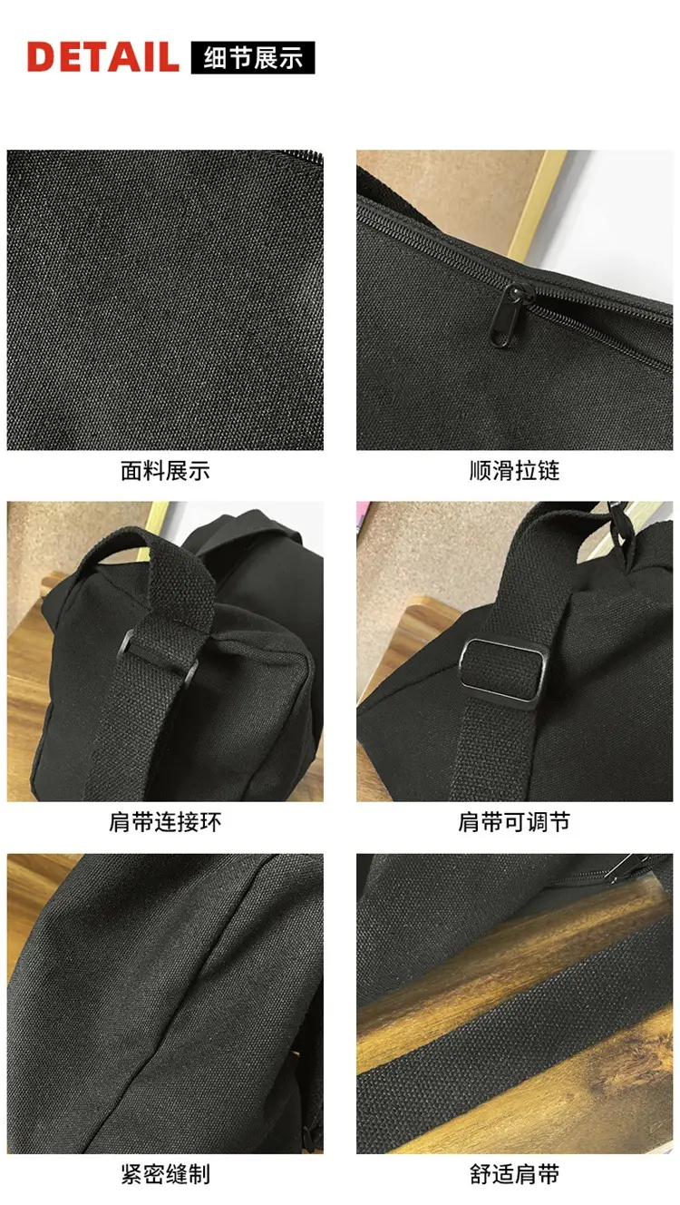 Canvas Large Capacity Satchel Crossbody Bag for Students — feature 22