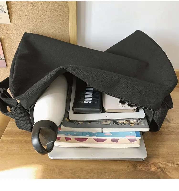Canvas Large Capacity Satchel Crossbody Bag for Students — feature 24