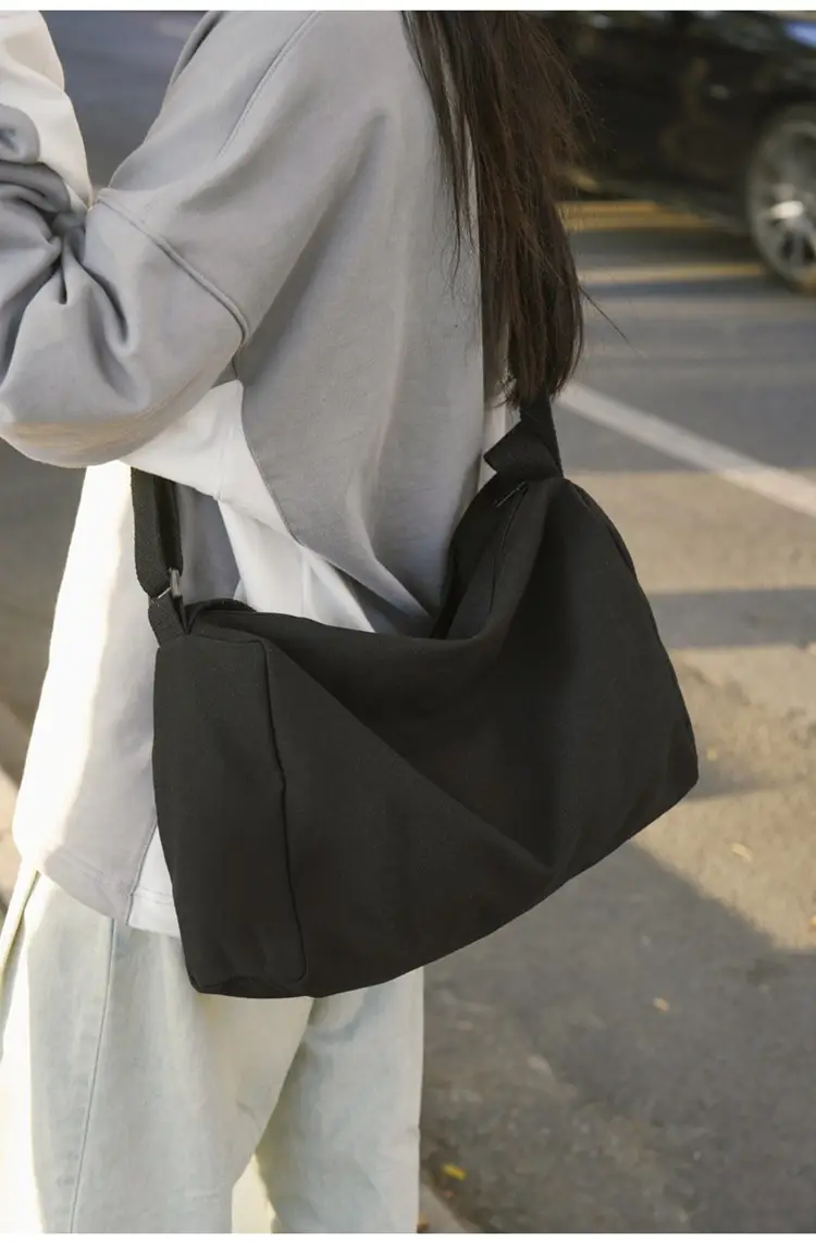 Canvas Large Capacity Satchel Crossbody Bag for Students — feature 8