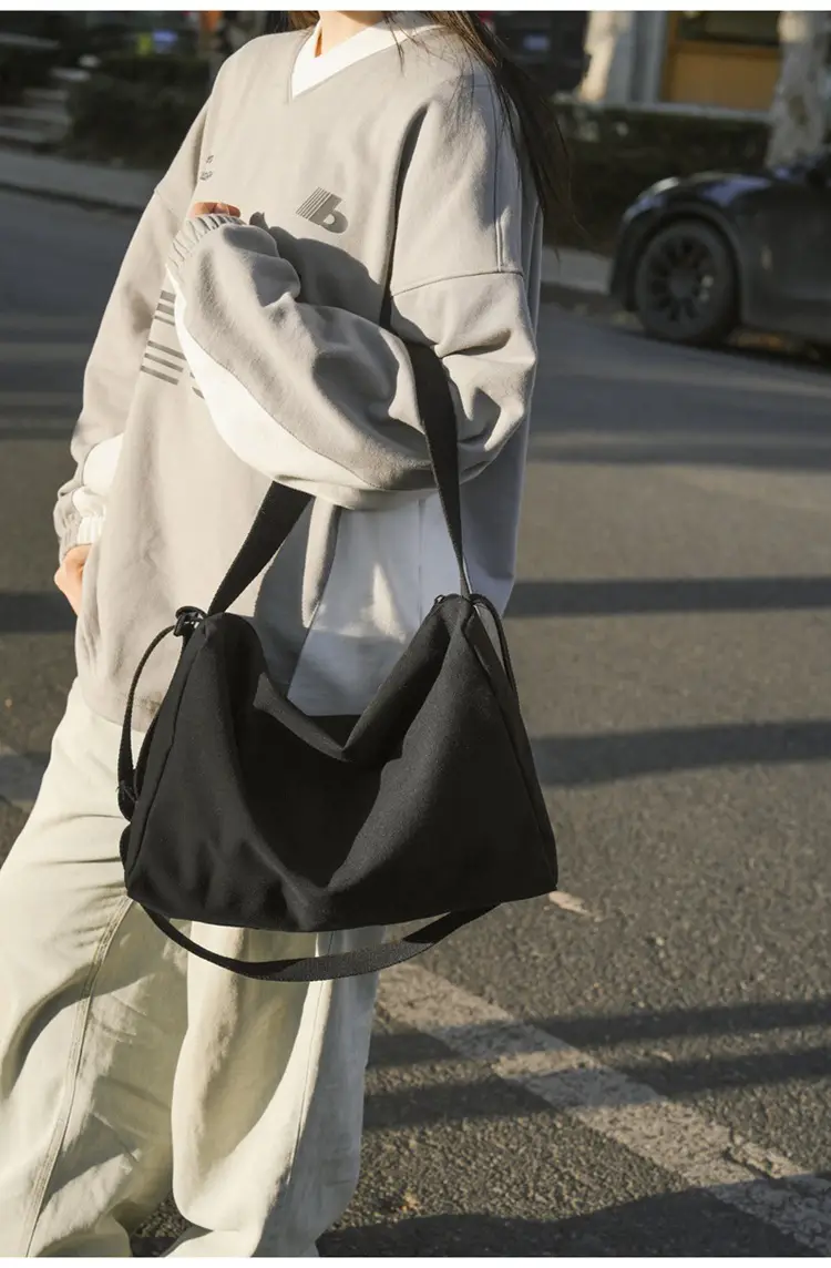 Canvas Large Capacity Satchel Crossbody Bag for Students — feature 9