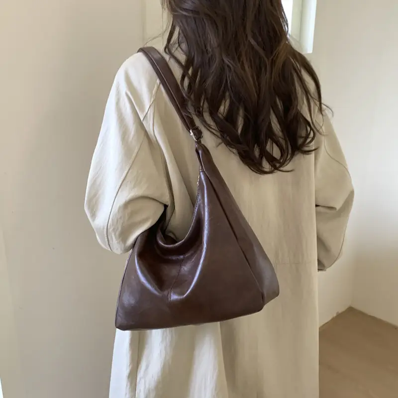 Brown Leather Shoulder Tote Bag for Women — feature 10