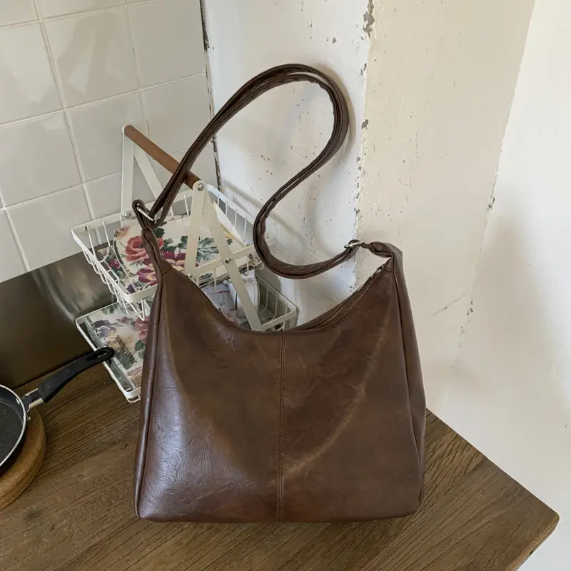 Brown Leather Shoulder Tote Bag for Women — feature 18
