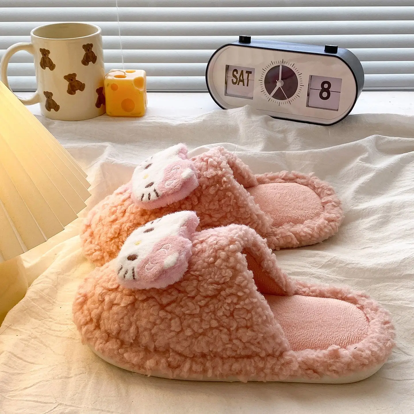 New Winter Cartoon Cat Slippers Warm Cotton Outer Wear - Image 6