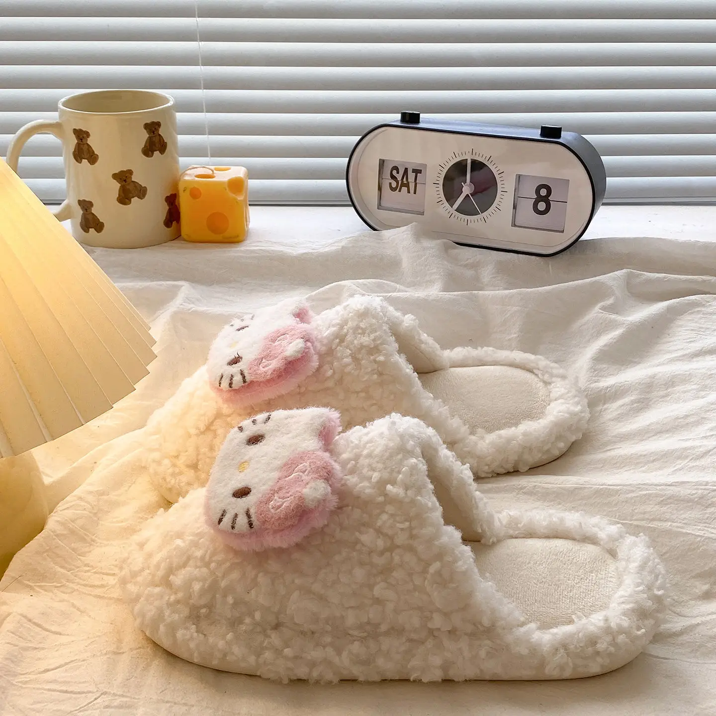 New Winter Cartoon Cat Slippers Warm Cotton Outer Wear - Image 7