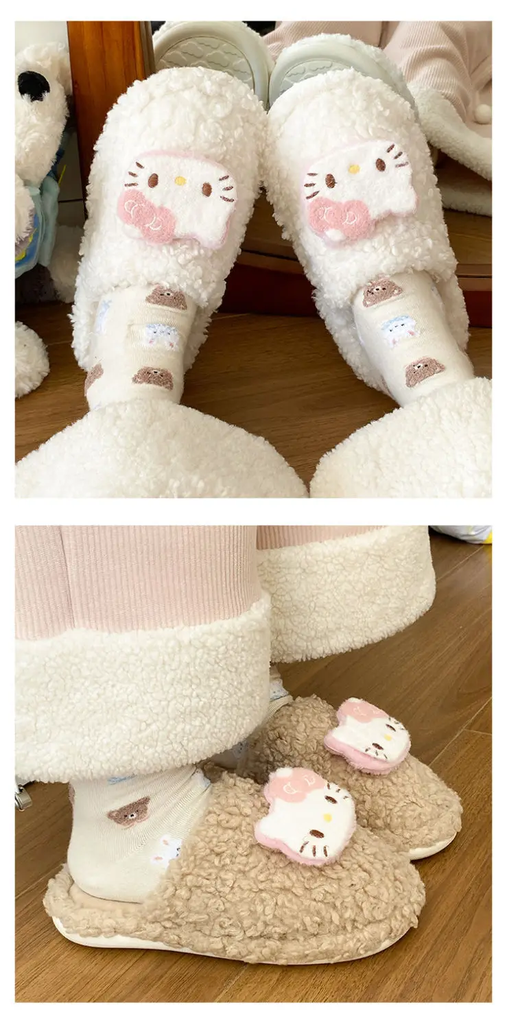 New Winter Cartoon Cat Slippers Warm Cotton Outer Wear — feature 13