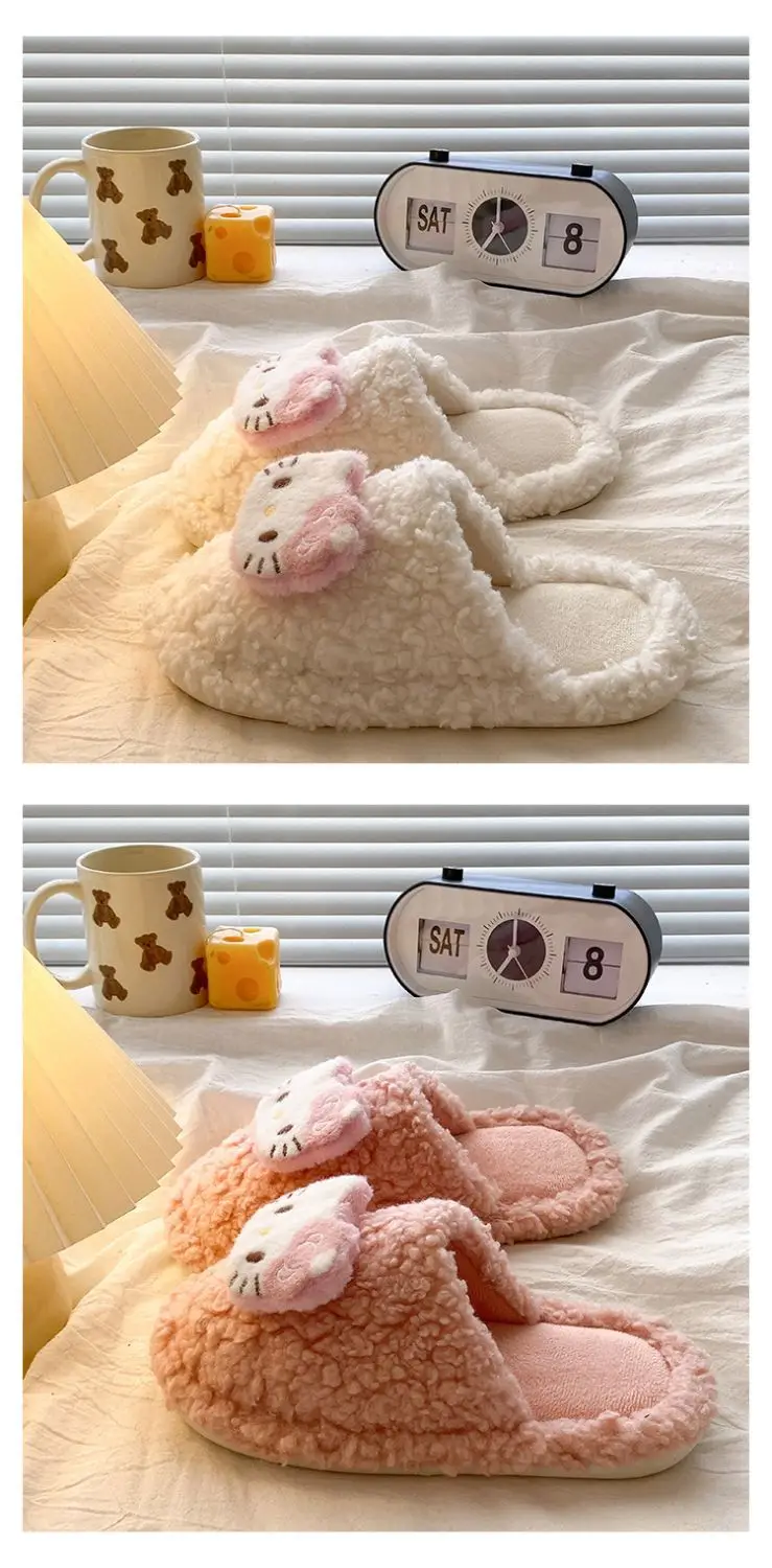 New Winter Cartoon Cat Slippers Warm Cotton Outer Wear — feature 17
