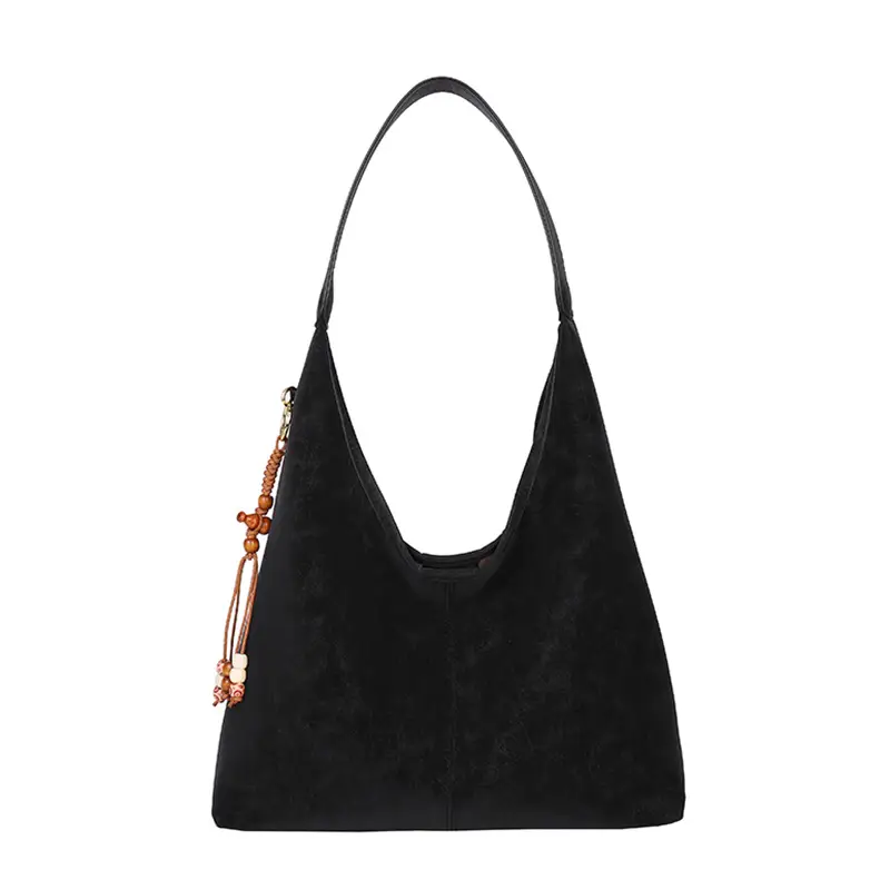 Women Large Capacity Brown Suede Shoulder Bag 2025 - Image 8