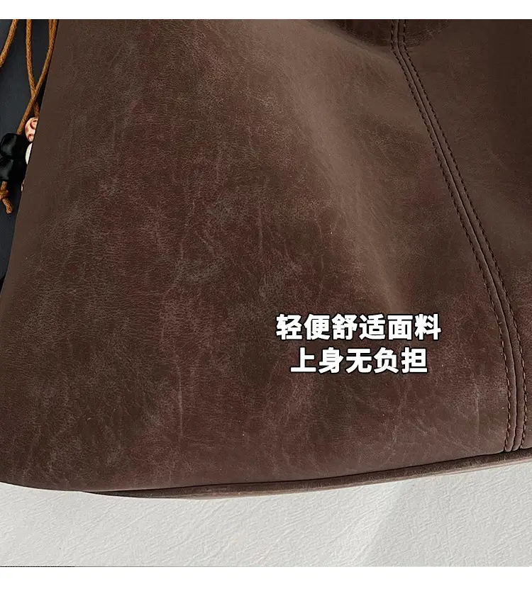 Women Large Capacity Brown Suede Shoulder Bag 2025 — feature 6