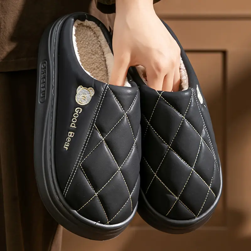Women's Waterproof PU Leather Slip-On Socks - Image 3
