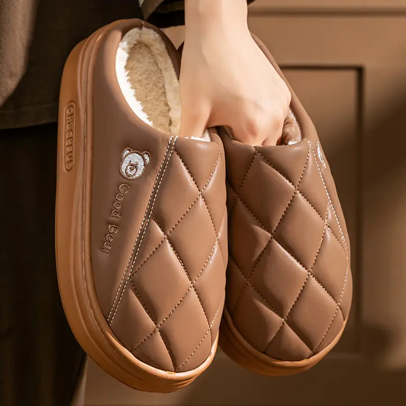 Women's Waterproof PU Leather Slip-On Socks - Image 4