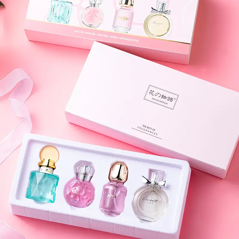 Four-Piece Gift Box Perfume Set Fresh and Long-Lasting Light Fragrance Cross-Border Hot-Selling Popular Men's and Women's Perfume Gift Box Wholesale