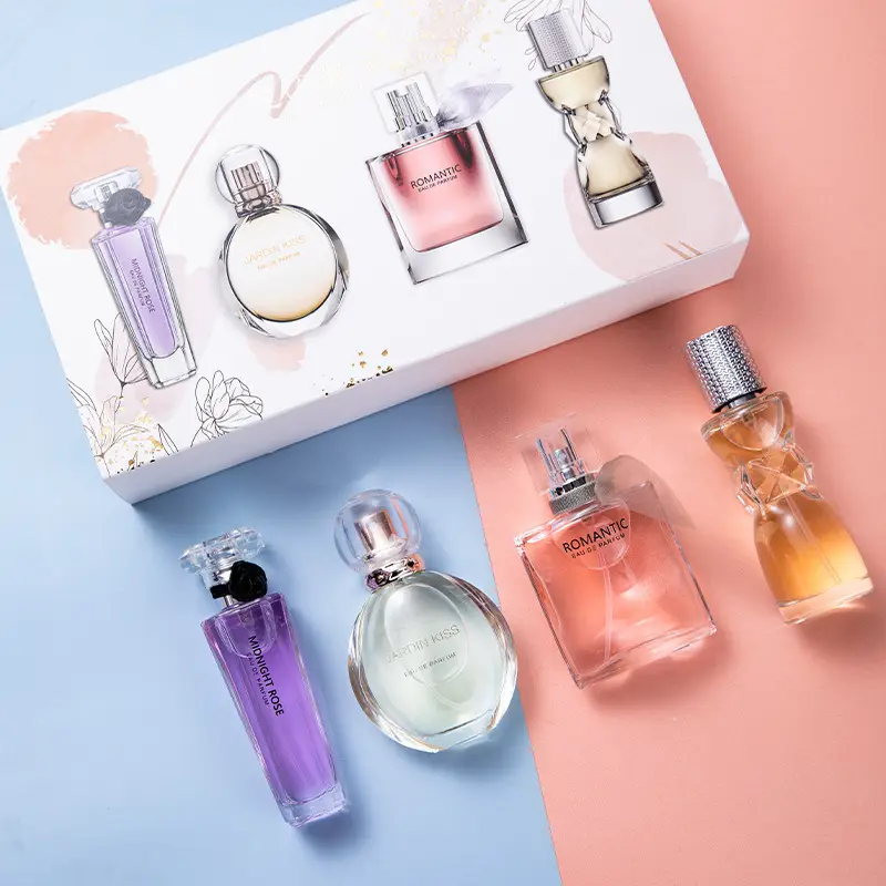 Four-Piece Gift Box Perfume Set Fresh and Long-Lasting Light Fragrance Cross-Border Hot-Selling Popular Men's and Women's Perfume Gift Box Wholesale