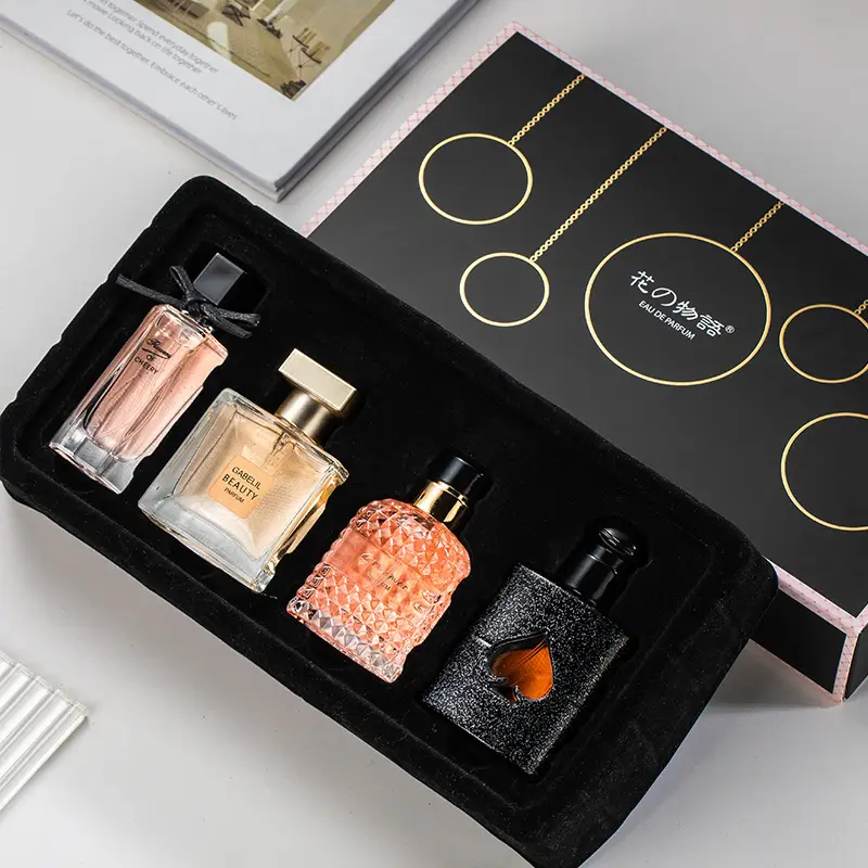 Four-Piece Gift Box Perfume Set Fresh and Long-Lasting Light Fragrance Cross-Border Hot-Selling Popular Men's and Women's Perfume Gift Box Wholesale