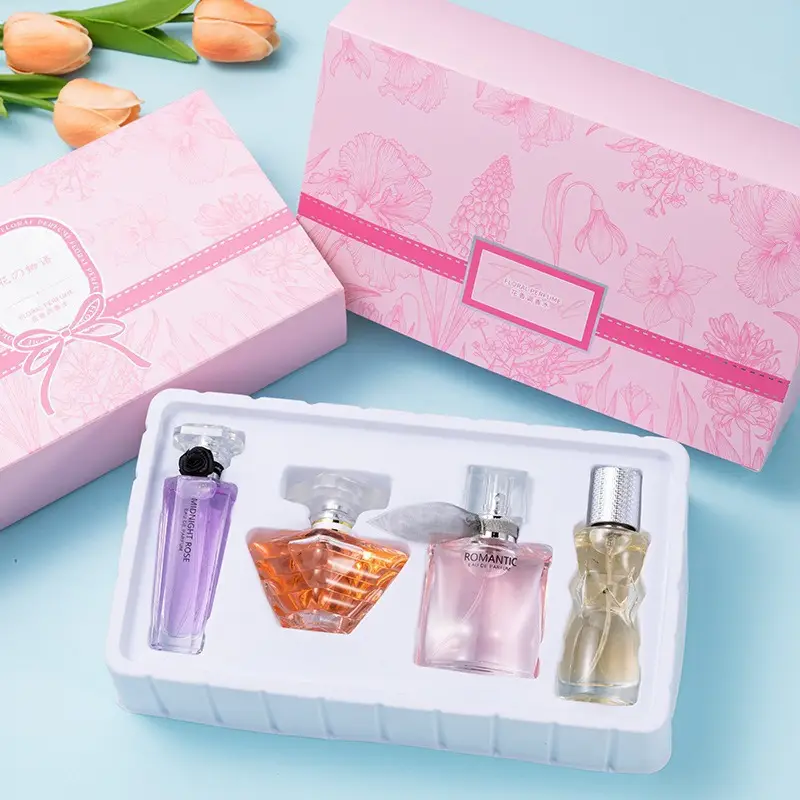 Four-Piece Gift Box Perfume Set Fresh and Long-Lasting Light Fragrance Cross-Border Hot-Selling Popular Men's and Women's Perfume Gift Box Wholesale