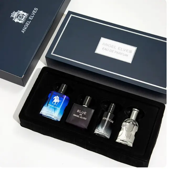 Four-Piece Gift Box Perfume Set Fresh and Long-Lasting Light Fragrance Cross-Border Hot-Selling Popular Men's and Women's Perfume Gift Box Wholesale