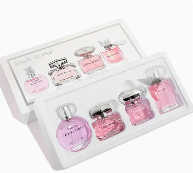 Four-Piece Gift Box Perfume Set Fresh and Long-Lasting Light Fragrance Cross-Border Hot-Selling Popular Men's and Women's Perfume Gift Box Wholesale