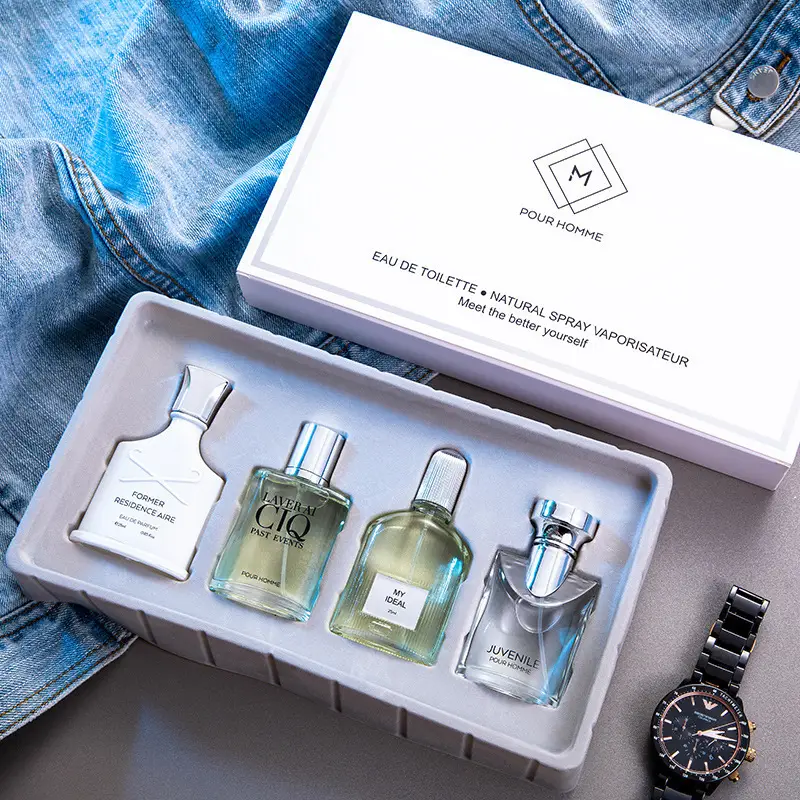 Four-Piece Gift Box Perfume Set Fresh and Long-Lasting Light Fragrance Cross-Border Hot-Selling Popular Men's and Women's Perfume Gift Box Wholesale