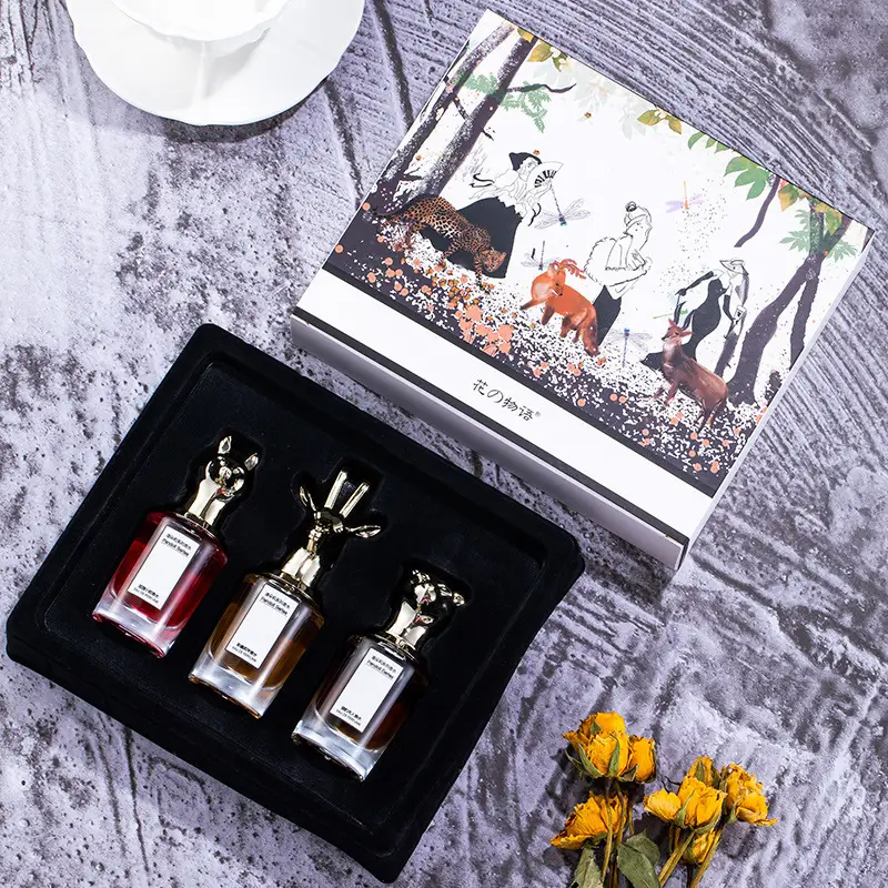 Four-Piece Gift Box Perfume Set Fresh and Long-Lasting Light Fragrance Cross-Border Hot-Selling Popular Men's and Women's Perfume Gift Box Wholesale