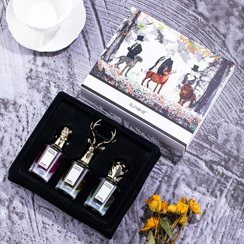 Four-Piece Gift Box Perfume Set Fresh and Long-Lasting Light Fragrance Cross-Border Hot-Selling Popular Men's and Women's Perfume Gift Box Wholesale
