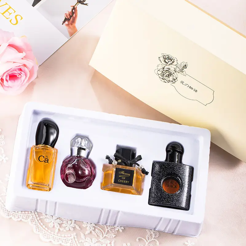 Four-Piece Gift Box Perfume Set Fresh and Long-Lasting Light Fragrance Cross-Border Hot-Selling Popular Men's and Women's Perfume Gift Box Wholesale