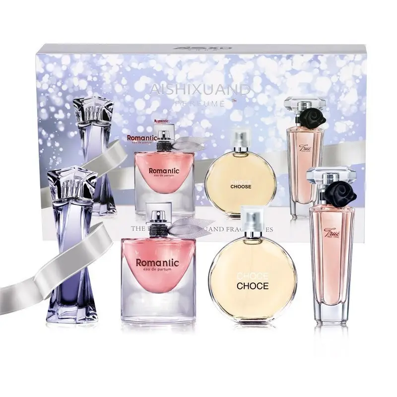 Four-Piece Gift Box Perfume Set Fresh and Long-Lasting Light Fragrance Cross-Border Hot-Selling Popular Men's and Women's Perfume Gift Box Wholesale