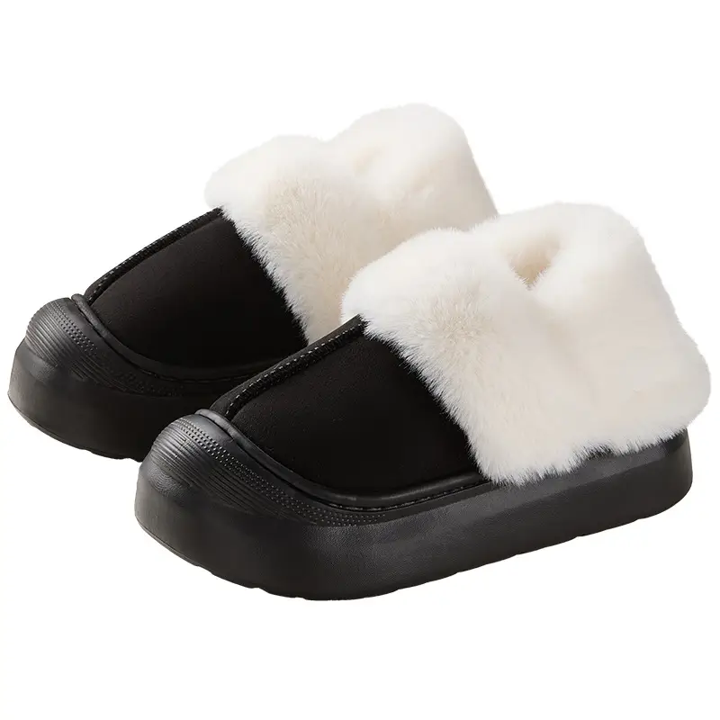 Nanbowan Cotton Slippers Women's Autumn and Winter Korean Style Home and Outdoor Wear Fleece-Lined Warm Non-Slip Bag Heel Wool Cotton Shoes Wholesale - Image 9
