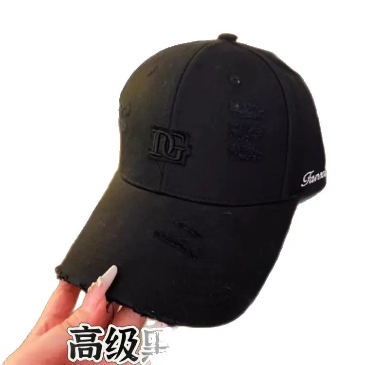 Spring Korean Style White Peaked Cap with Embroidered Baseball Cap - Image 10