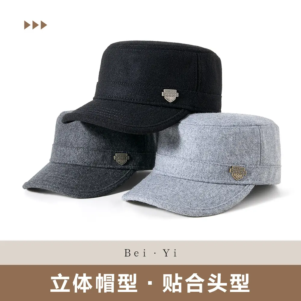 Winter Woolen Flat Cap for Men Women Windproof Cold Proof - Image 5
