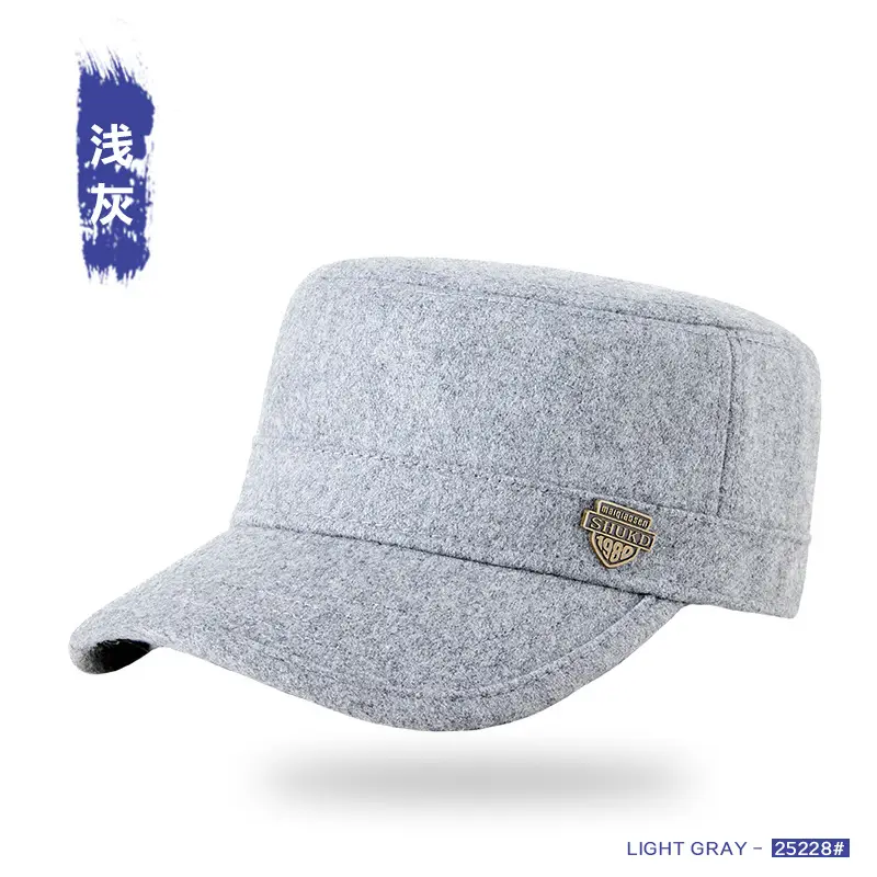 Winter Woolen Flat Cap for Men Women Windproof Cold Proof - Image 3