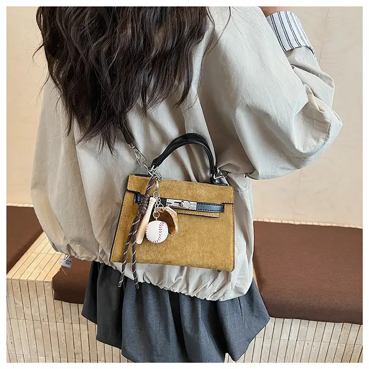 Retro Satchel Bag for Women Yellow Leather 2025 — feature 11