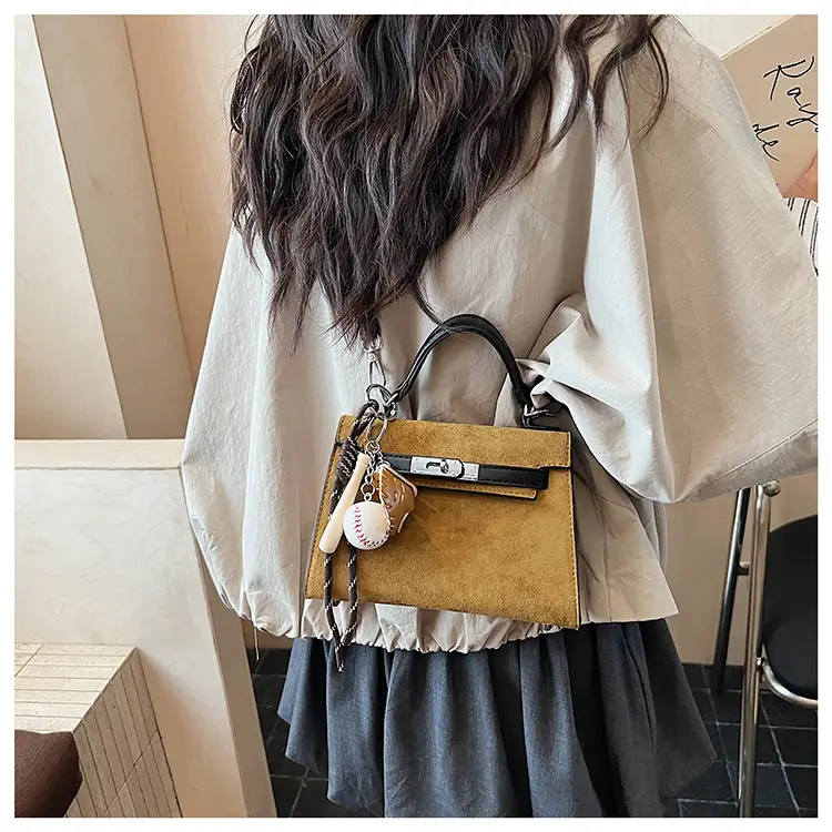 Retro Satchel Bag for Women Yellow Leather 2025 — feature 12