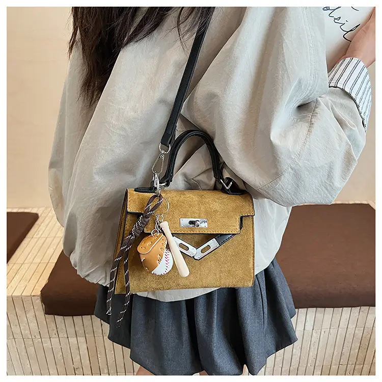 Retro Satchel Bag for Women Yellow Leather 2025 — feature 13