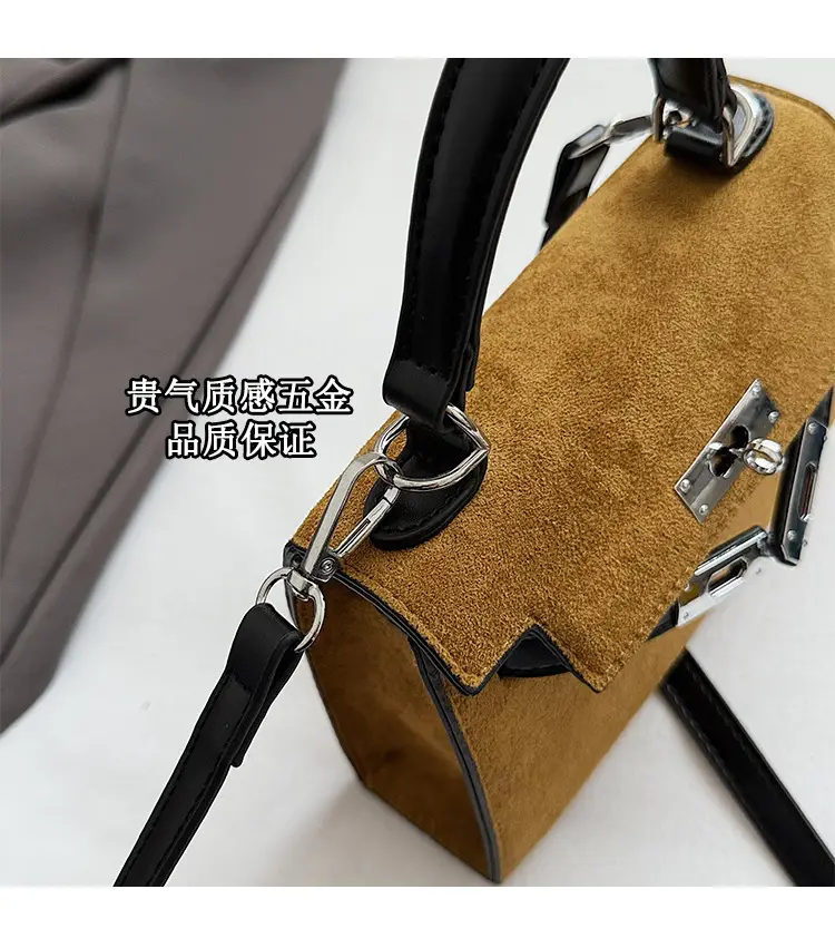 Retro Satchel Bag for Women Yellow Leather 2025 — feature 4