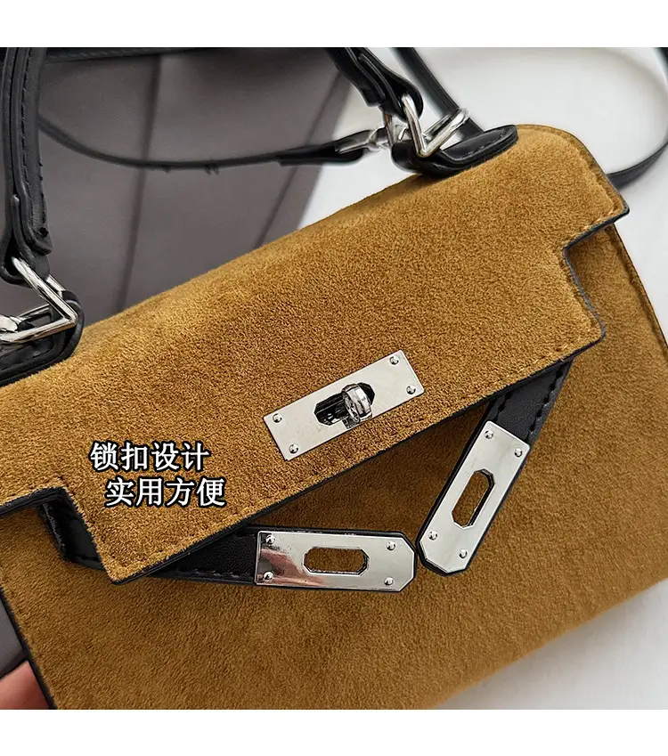 Retro Satchel Bag for Women Yellow Leather 2025 — feature 5