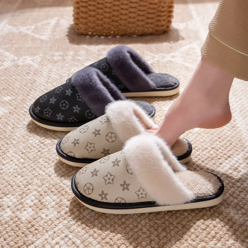 Men's Winter Indoor Home Cotton Slippers 2025 New Warm Thick-Soled Plush Soft Cushion Cotton Slippers for Men Winter - Image 6