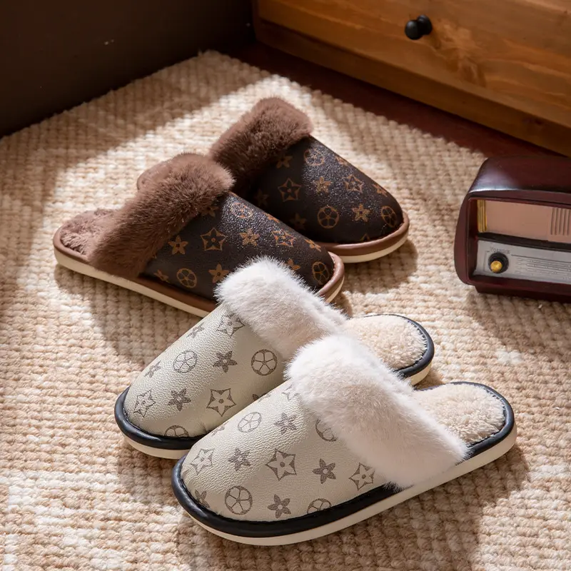 Men's Winter Indoor Home Cotton Slippers 2025 New Warm Thick-Soled Plush Soft Cushion Cotton Slippers for Men Winter - Image 8
