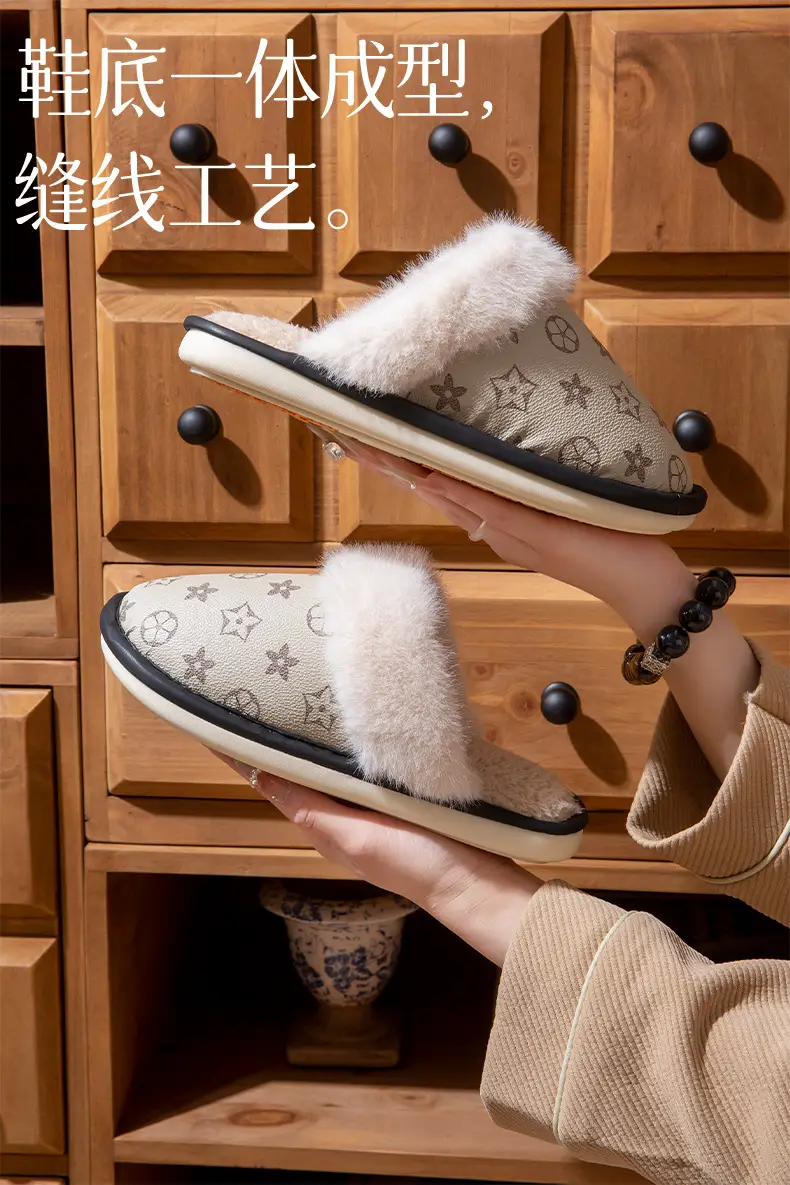 Men's Winter Indoor Home Cotton Slippers 2025 New Warm Thick-Soled Plush Soft Cushion Cotton Slippers for Men Winter — feature 5
