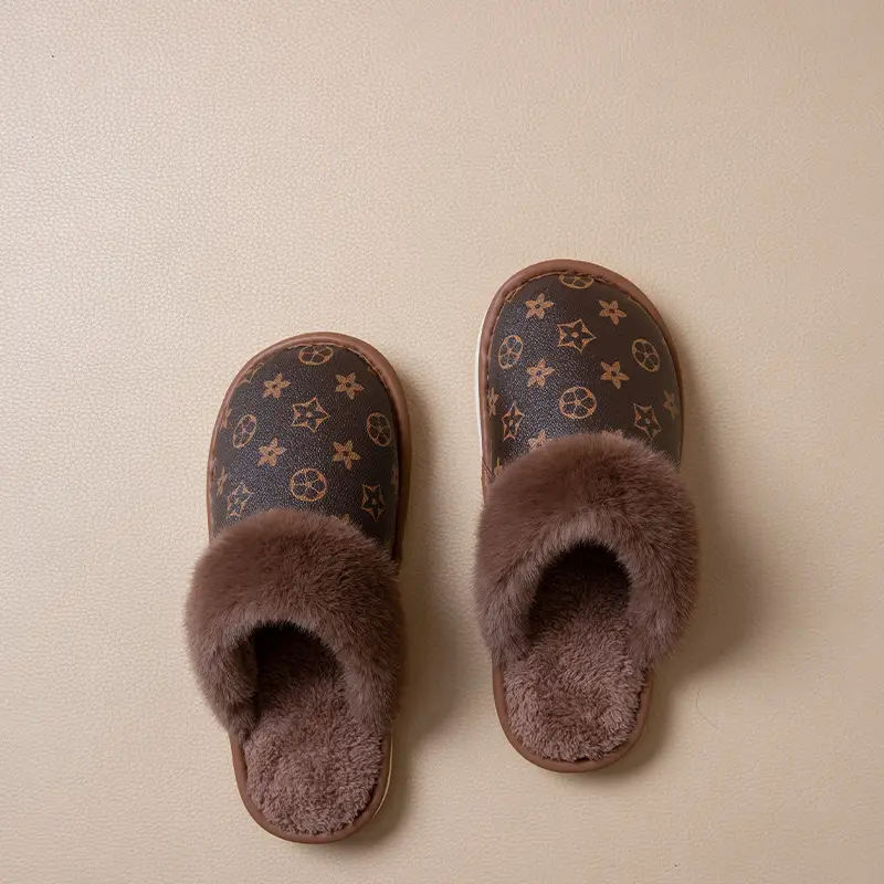Men's Winter Indoor Home Cotton Slippers 2025 New Warm Thick-Soled Plush Soft Cushion Cotton Slippers for Men Winter - Image 5
