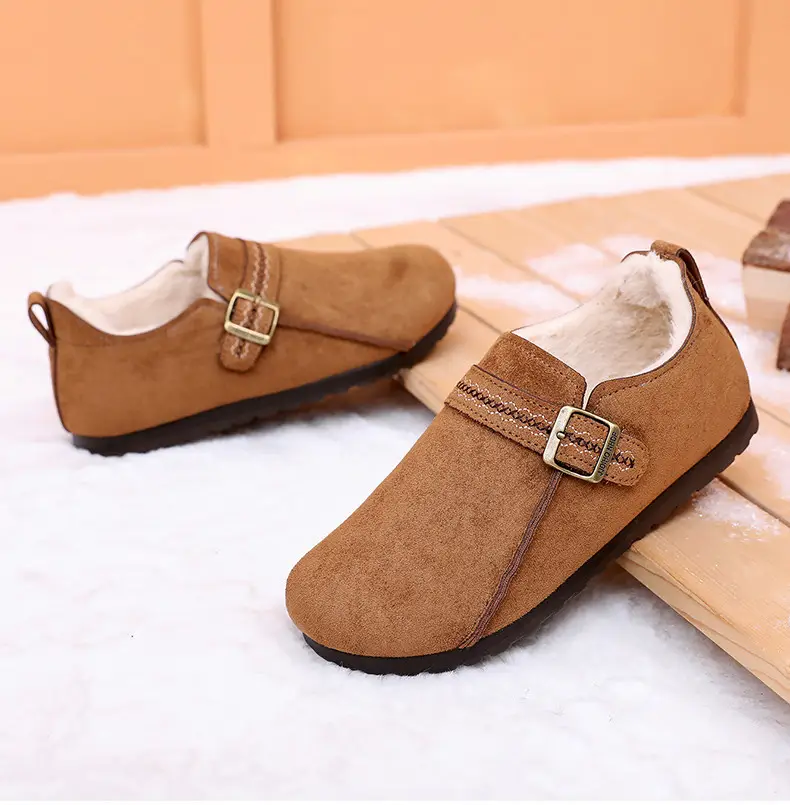 Plush Birkenstock Shoes for Women 2025 Winter New Style Comfortable and Warm Cotton Shoes Retro Casual Lazy Slip-On Shoes — feature 26