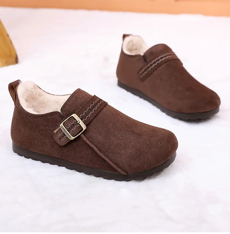 Plush Birkenstock Shoes for Women 2025 Winter New Style Comfortable and Warm Cotton Shoes Retro Casual Lazy Slip-On Shoes — feature 29