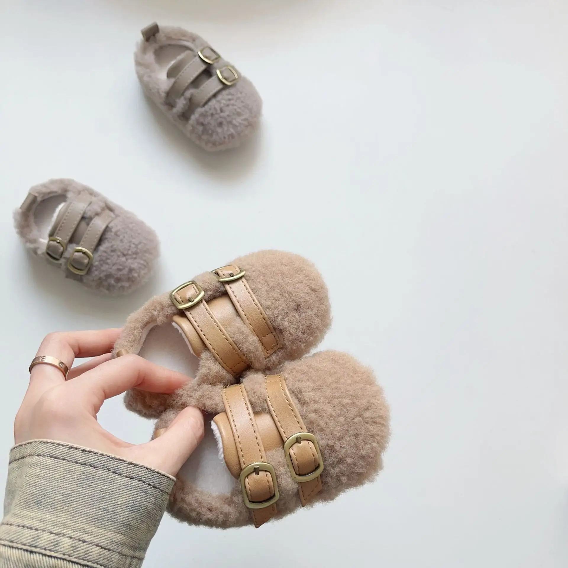 Fleece Lined Warm Baby Shoes for Kids 6-18 Months