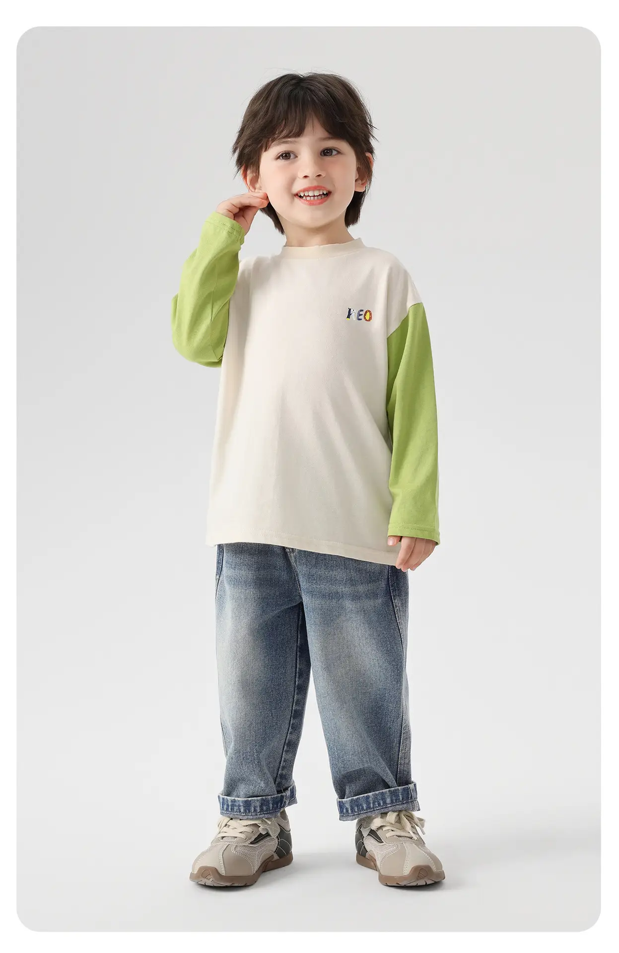 Boys Cartoon Print Patchwork T-Shirt Spring 2026 — feature 17