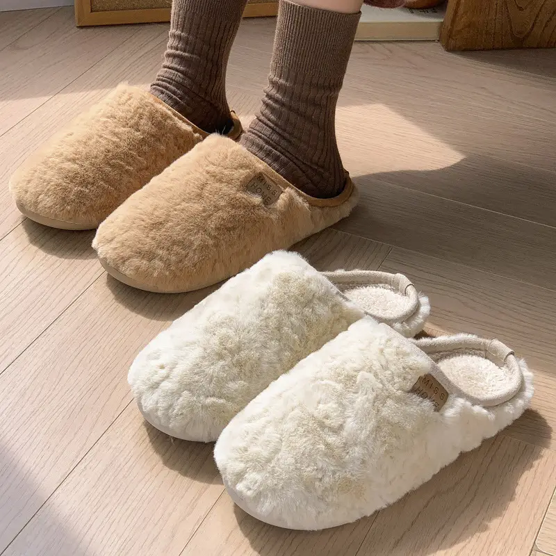 Women Faux Fur Slippers Warm Autumn Winter - Image 4
