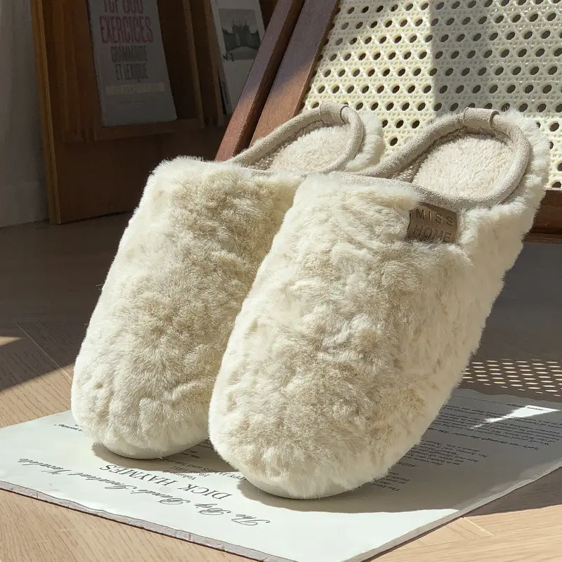 Women Faux Fur Slippers Warm Autumn Winter - Image 5