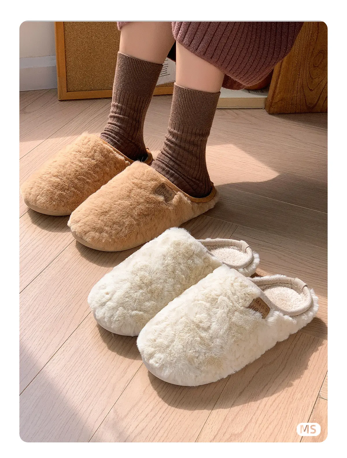 Women Faux Fur Slippers Warm Autumn Winter — feature 3