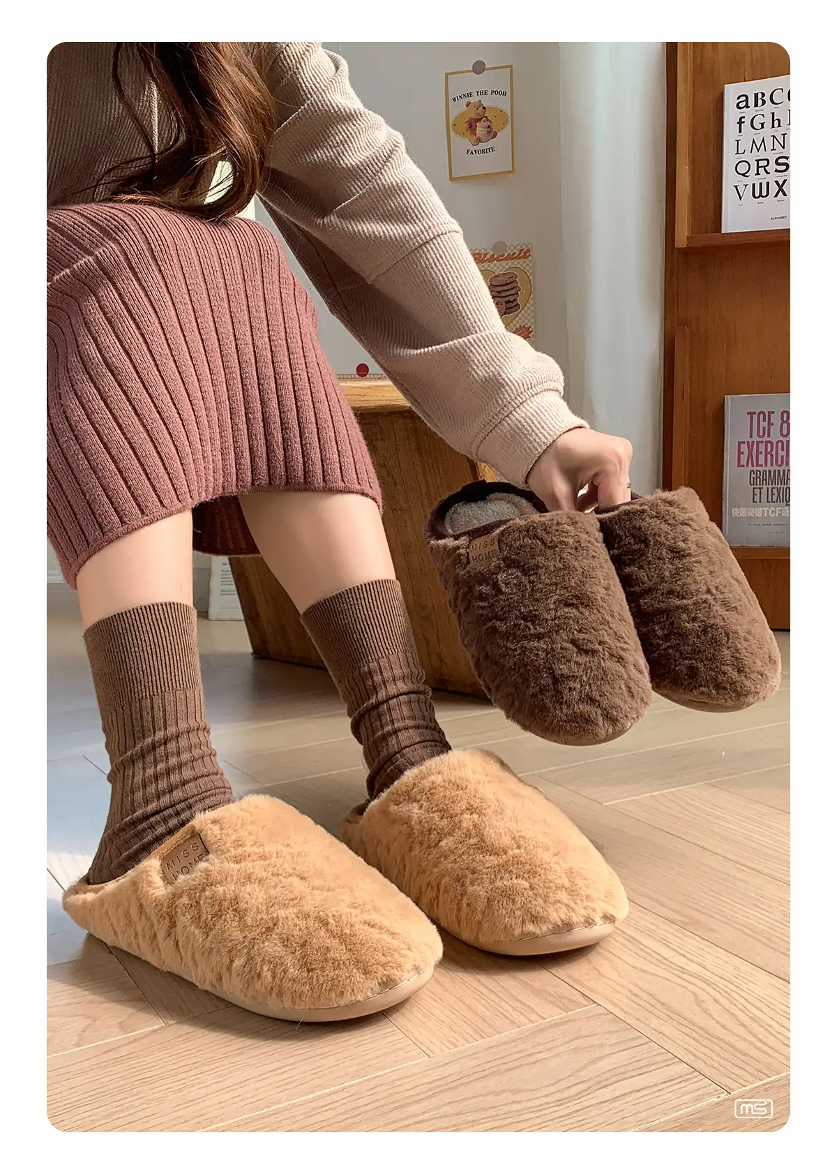 Women Faux Fur Slippers Warm Autumn Winter — feature 7