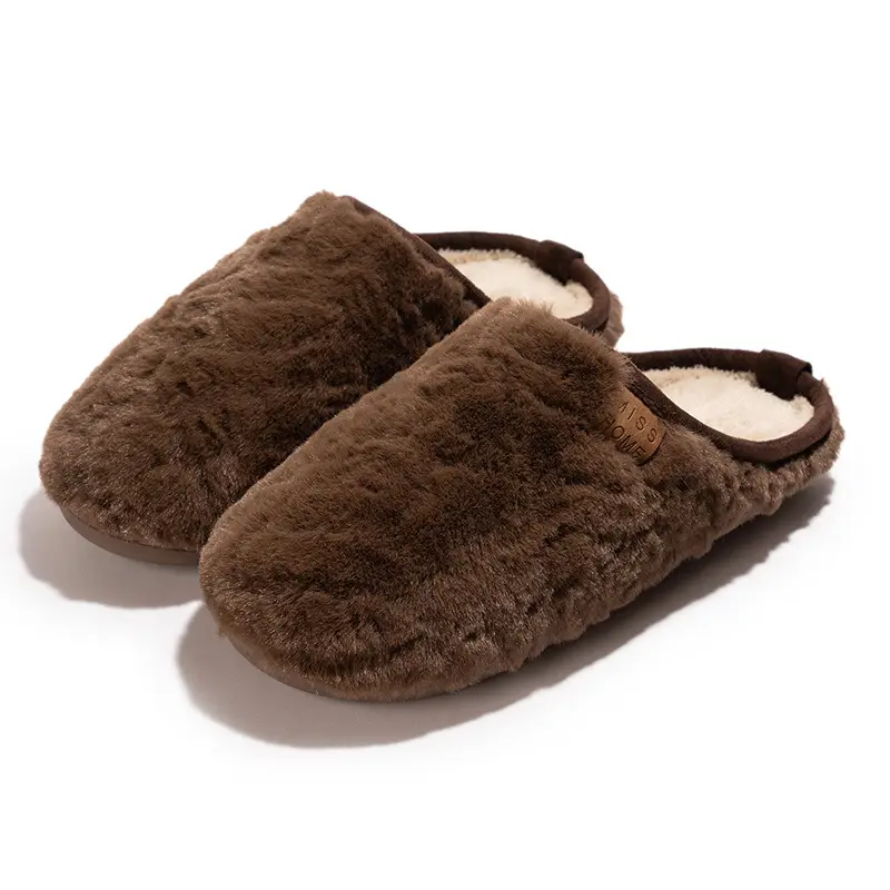 Women Faux Fur Slippers Warm Autumn Winter - Image 3