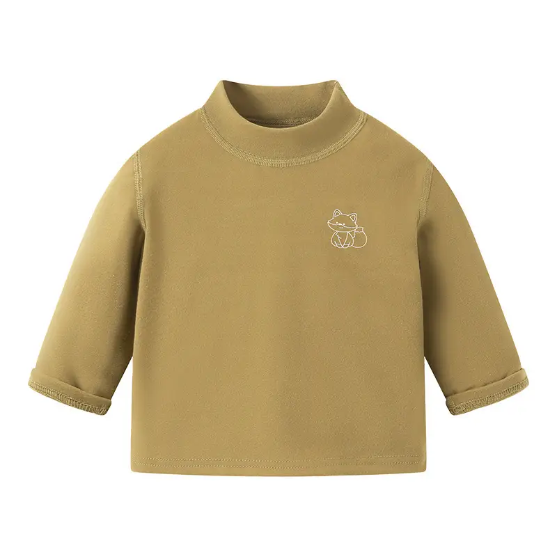 Baby T-Shirt Set with Cartoon Embroidery Winter Warm - Image 11